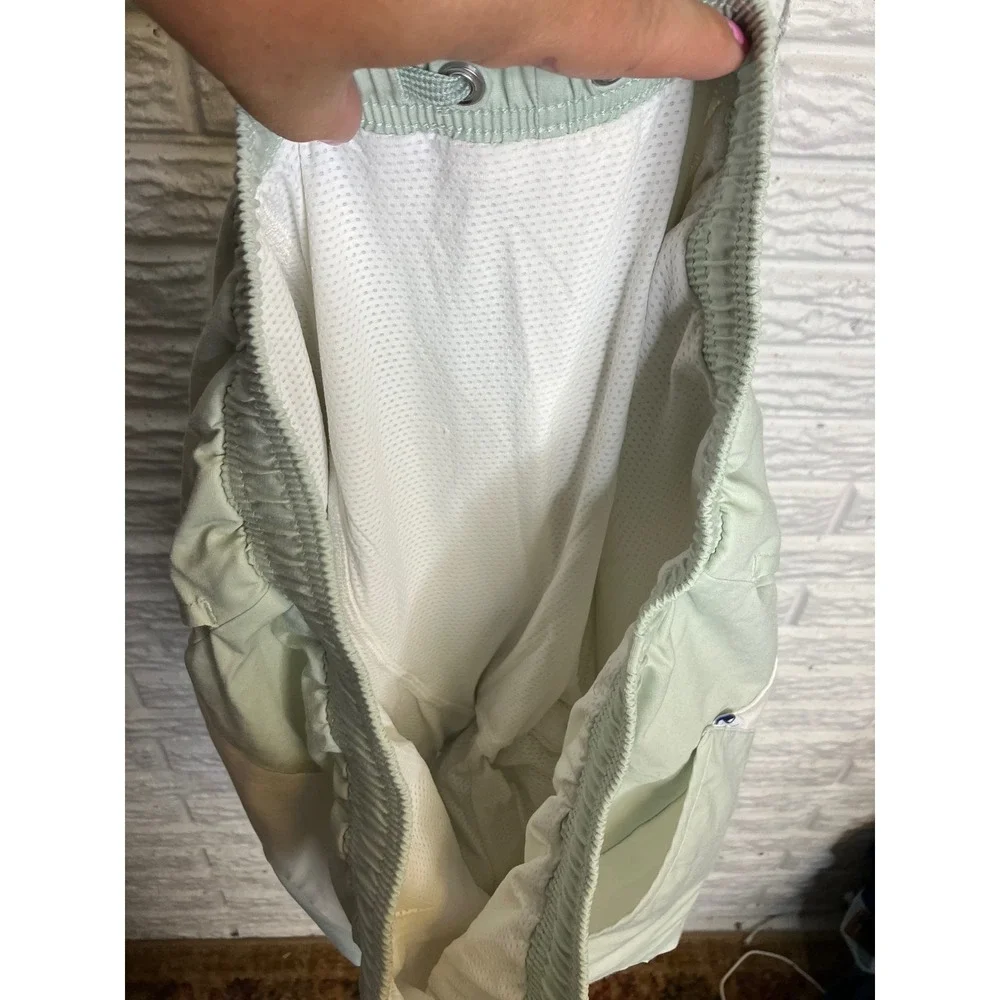 Minnow Swim Shorts Mens L Green Good Colorblock Board Trunks‎ Drawstring